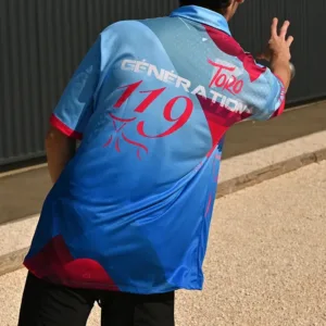 Polo Full Print “génération 119” bleu