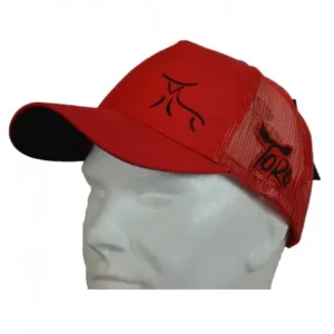 Casquette rouge avec filet